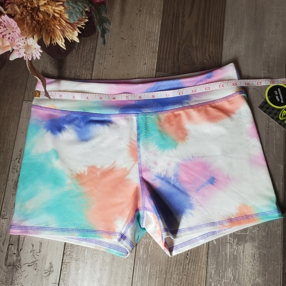 NWT Athletic Works Girls Active Tumble Short Size XL 14/16 Multicolor Tie-Dye - Picture 9 of 13